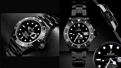 all black Rolex submariner